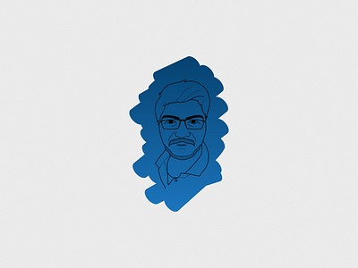 B I L A L face illustration lineart portrait vector