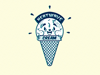 Heatwave Cream 3d blue canicule cold cream glace heatwave hot ice mint