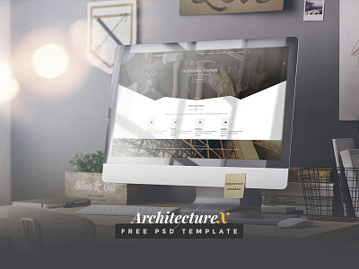 ArchitectureX - Free Psd Template architecture architecture psd free psd freebie ui ui design ux ux design