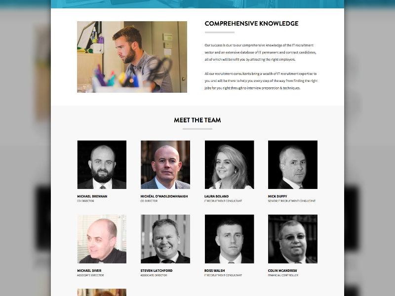 Meet the Team about made with invision members team web design