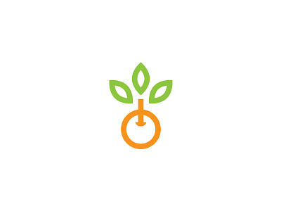 Fresh Squeezed bar branding fresh fruit juice leaf logo straw