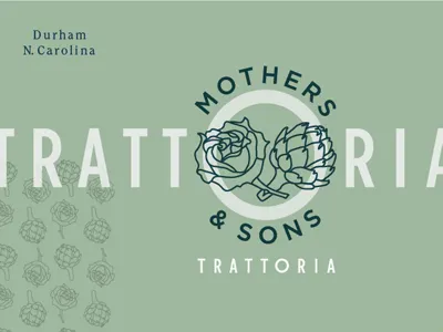 Mothers & Sons branding durham logo nc restaurant trattoria