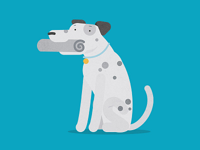 Dalmatian black blue dalmatian dog financial fintech illustration news white