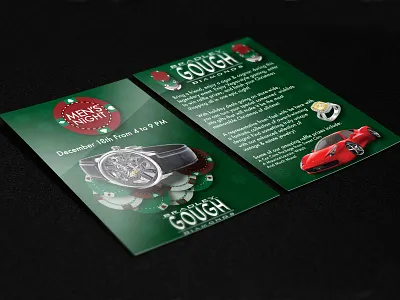 Men's Night Postcard graphic design postcard print