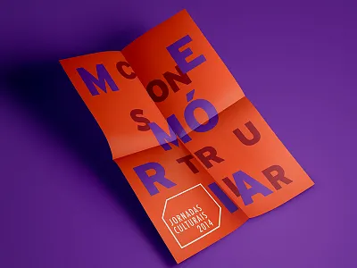 Jornadas Culturais a3 poster print purple type