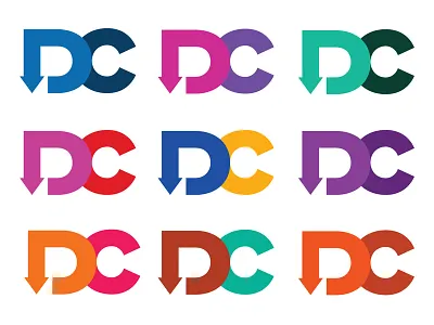 Logo Ideas c colours contrast d download hybrid logo logomark