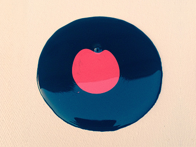 Apple of My Eye art canvas duotones fruit minimal painting shiny texture