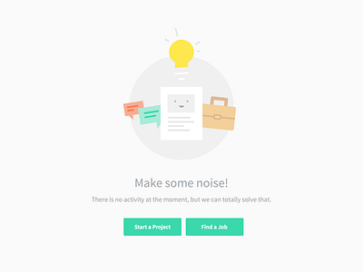 Empty - Kicklow action activity blank button empty flat happy illustration kicklow myplanet ui ux