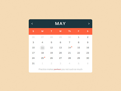Practice Makes You Suck Less calendar css html widget