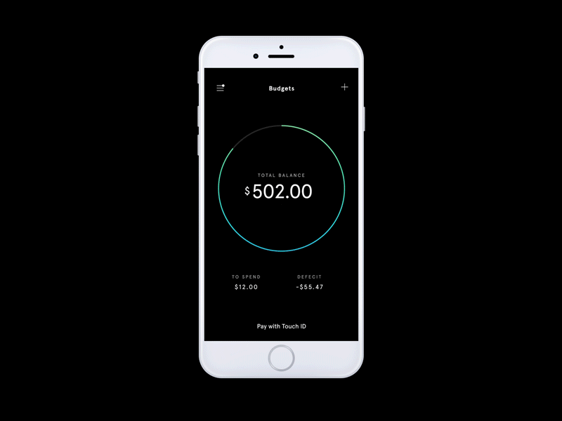 Budget App aftereffects animation app budget design gif