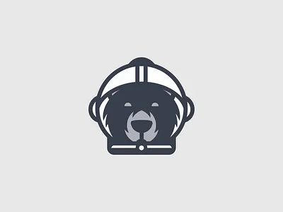 Space Bear animal astronaut bear brand logo logotype space