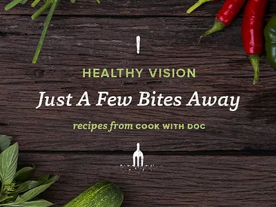 Just A Few Bites Away crumbs food fork grain logo recipe texture