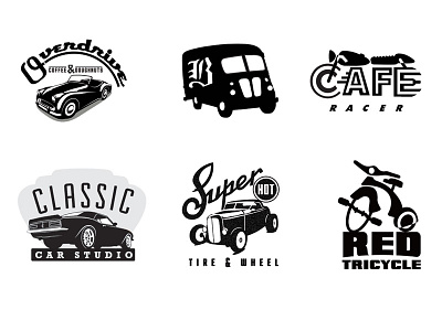 David Cran Logos 75 automobile beer cafe car motorcycle restaurant retro vintage