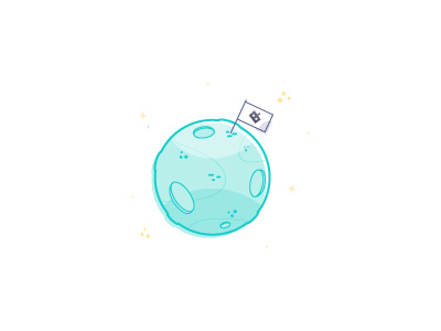 Lunar Illustration flag illustration lunar moon planet space