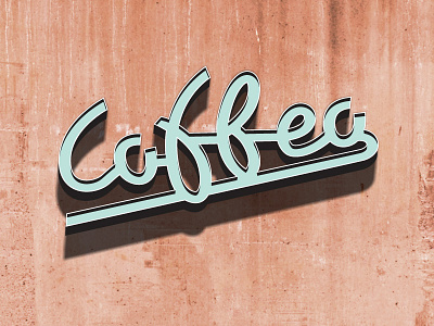 Coffee coffee lettering sign type typography vintage