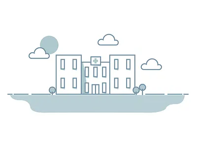 Check-Up ai building hospital illustration lab lines