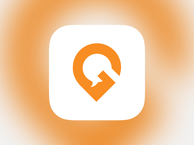 Gofugue - app icon app chat gofugue icon ios location map message minimalist