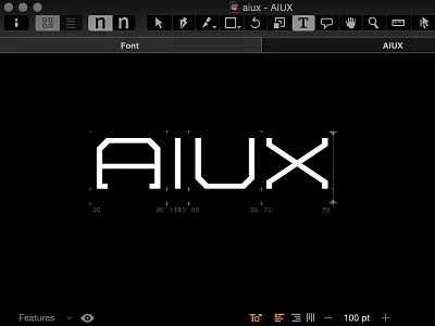 AIUX Logotype aiux branding glyphs logo logotype type design typography vector