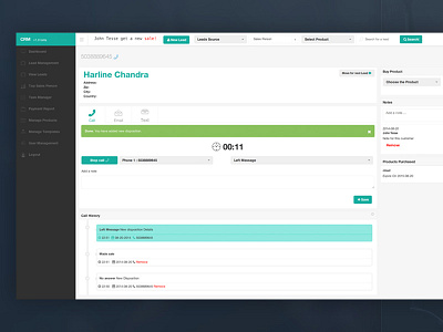 CRM crm design interface simple ui ux