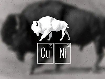 Copper Nickel Breaking animal identity logo