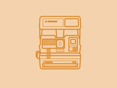 Polaroid 635cl camera film icon illustration line photo photography polaroid vector