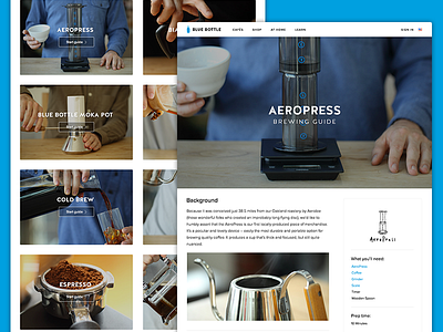 Blue Bottle Brewing Guides blue bottle coffee guides tutorials