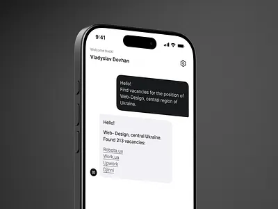 Chat AI • Mobile App ai app application chat dark design figma message mobile ui ux web white