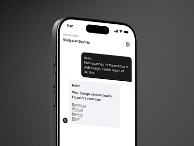 Chat AI • Mobile App ai app application chat dark design figma message mobile ui ux web white