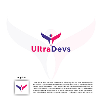 This is my latest Random project for the Ultra Devs logo design branding design logo logo design logo mark logomaker modern logo monogram logo vector