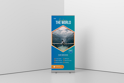 Travel Agency Roll Up Banner Design advanture advertisment design explore industry marketing mountain tour tour agency travel agency travel industry