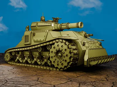 Purgator tank - original 3d-printable tank model 3d 3d art 3d model 3d printing 3d sculpting blender warhammer