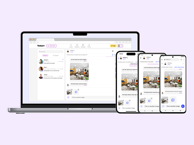 Taskpin Messaging – Seamless Communication Between Users chat design media messaging mobile ui ux
