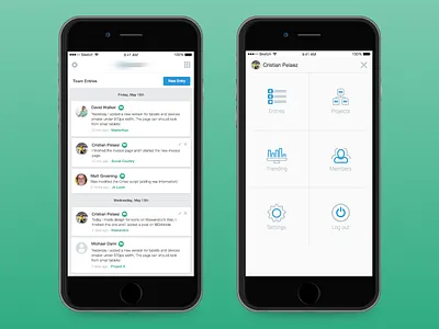 Mobile Menu V2 dropdown entries icons ios menu mobile navigation sidebar