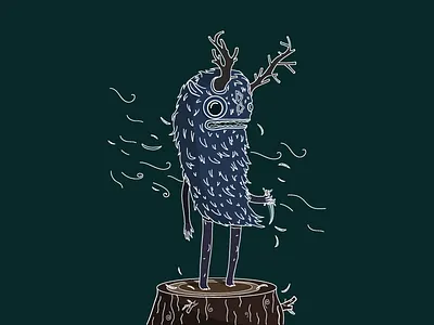 Cordy the Healing Sprite character forest horns illustration leaf sprite wind wood