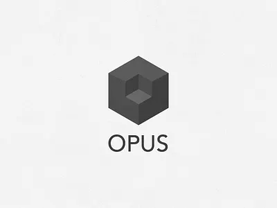 Opus Logo branding diagonal logo opus polygon saas