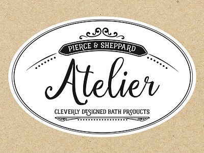 Pierce & Sheppard Atelier logo 2 bath products branding identity lauren smith logo soap