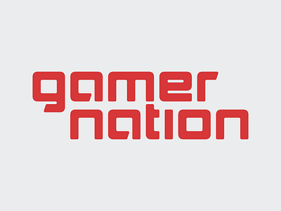 Gamer Nation branding game gamer nation type typography video videogames wordmark