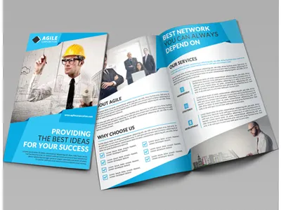 Creative Corporate Bi Fold Brochure Vol 33 ad advertising bifold branding business bifold business material corporate bifold corporate material graphic river psd psd template template