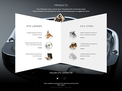 Products bond brand cuff decorations design layout links luxe man style ui web