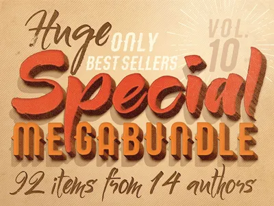 Huge Mega Bundle badges bestseller bundle dealjumbo design fonts graphic logo mockup template typography vector