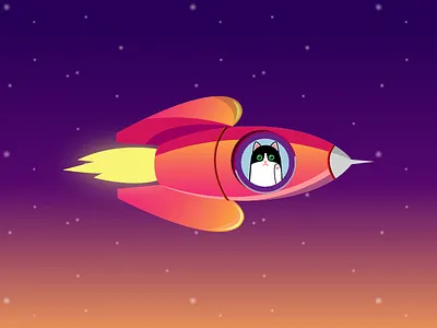 Sebastian goes to space cat colours game game design icon illustration illustrator space