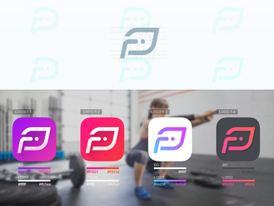 logo app fitness icon logo