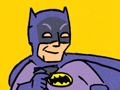 Caped Crusader batman caped crusader character design illustration texture