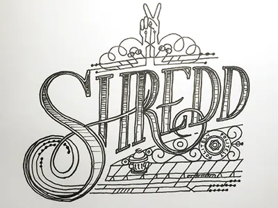 Shredd Politely ::: Hand-Lettered Typography custom typography hand drawn typography hand lettered hand lettering handletter handwritten illustrated type lettering paper graffiti type typography