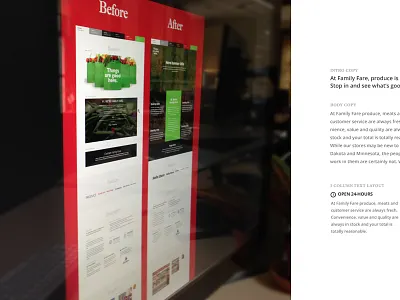 Before / After artboard concept styleguide ui