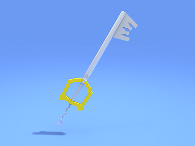 Keyblade 3d c4d illustration keyblade kingdom hearts low poly model video game weapon