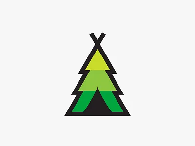 Tree-pee final - shirt branding icon illustration illustrator logo minimal nature shirt simple tipi tree vector