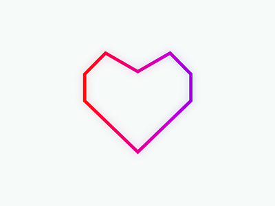 Neon Feature Heart heart icon lines neon