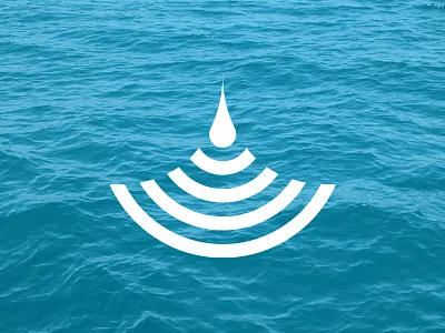 Baptism Logo baptism drop radial ripples water wi fi wireless