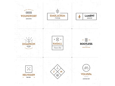 Minimal Logo Collection badge classic clean insignia label logo minmal retro template vintage